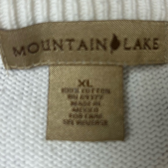 Vintage White 100% Cotton Sweater with Patriotic Patches. Size XL 🇺🇸 - Picture 5 of 5